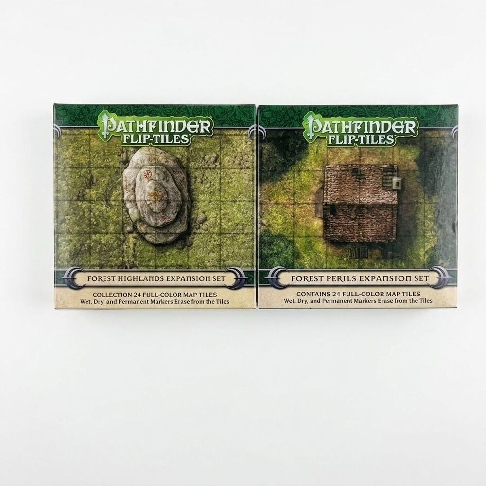 Pathfinder Flip-Tiles Forest Highlands and Forest Perils Map Lot TTRPG D&D